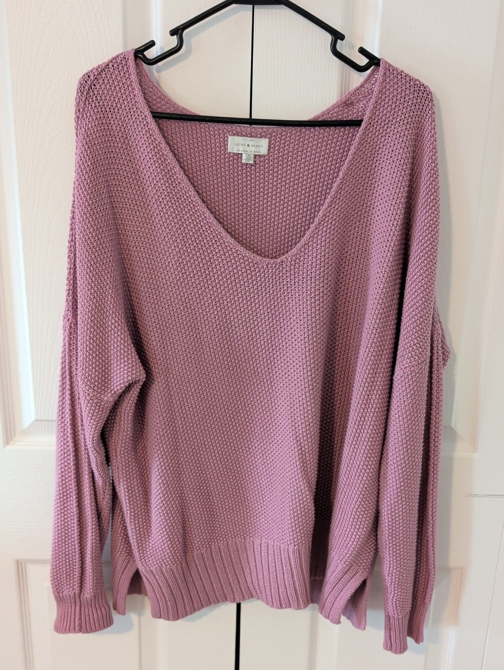 Lucky V-Neck Knit Sweater